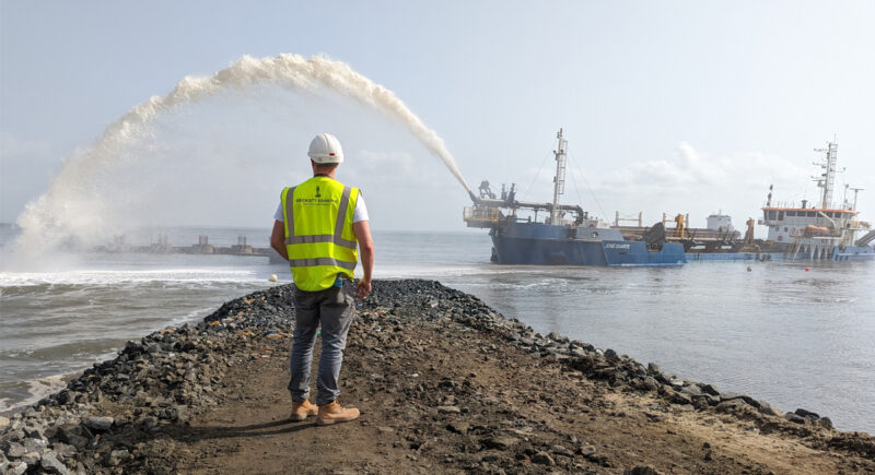 Dredging and reclamation in Freetown