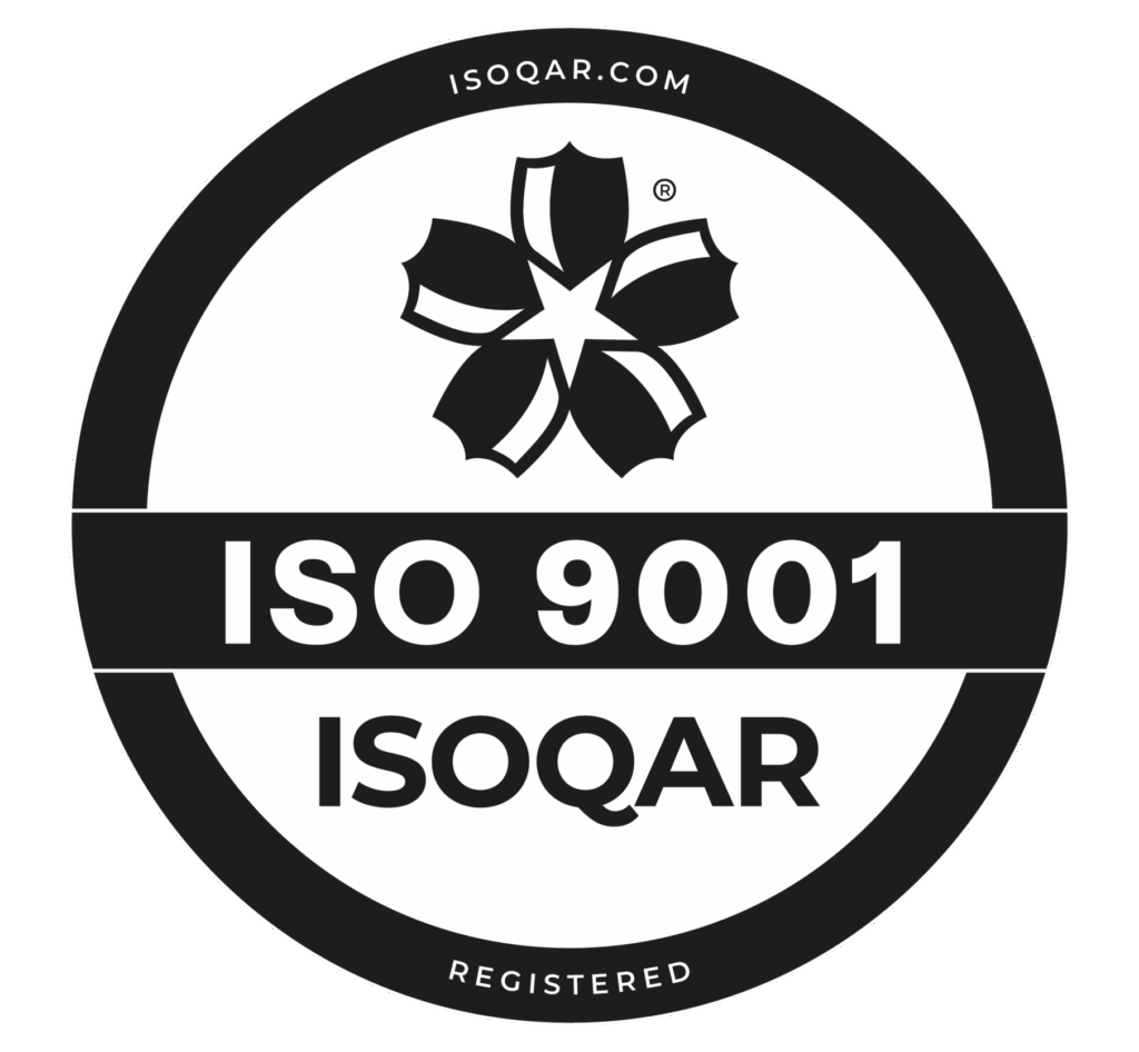 ISO 9001 ISOQAR Registered logo
