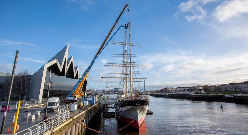 Glenlee’s masts removed in major restoration milestone  
