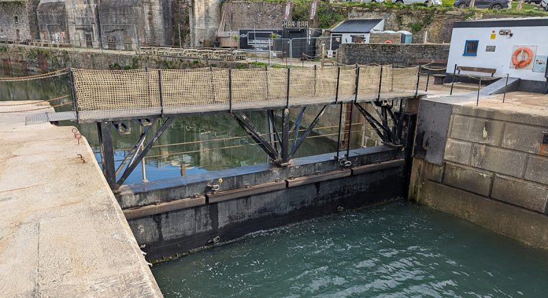 New lock gate installed to protect historic harbour for another generation
